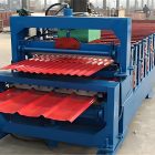 High‑Speed Fully Automatic Corrugated Roof Sheet Forming Machine – Colored Steel (0.3–0.8 mm, 12 Stations, PLC Control)